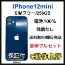 C 100% iPhone 12 mini 256 GB SIM�t���[ �{��