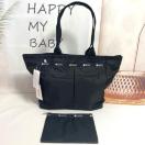 ★新品未使用★LeSportsac レスポートサック 黒色 ブラック  トートバッグ  ポーチ セット 7891 送料無料