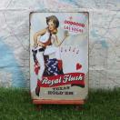 新品【ブリキ看板】Pin-up Girl/ピンナップガール Royal Flush