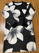 新品.未使用.長袖.大花柄ワンピース
