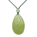 一点物鳳凰ネフライト軟玉ヒスイ天然石ペンダントネックレス809-059Za