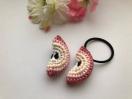 ハンドメイド  ヘアゴム ブローチ サクサクリンゴ♪ コットン