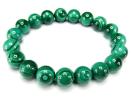 天眼模様マラカイト約10mmブレスレットAAA+天然石ビジネス成功