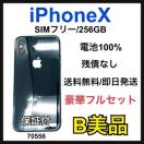 B 100% iPhone X 256 GB SIMt[ ubN {