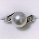 �_�C�������h�~�p�[�� �����O Pt900 8.5mm 0.30ct 6.8g