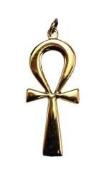 AzureGreen: Ankh bronze pendant
