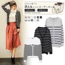 ◆新品!!GALSTAR/ギャルスター◆定番丸襟カーディガン★ネイビー×ボーダーM♪