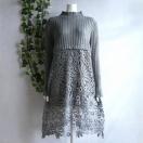 �V�i �Ԗ͗l �N���V�F �j�b�g �`���j�b�N �����s�[�X �O���[ �~ �t �{�g���l�b�N ���u�j�b�g ��i a080 ML