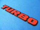 ● 数量限定品!TURBO ターボ 軽量アルミ削り出し仕様 凹凸仕上げ RED&BLACKカラーエンブレム新品未開封品 ●