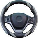 ハンドルカバー 軽自動車 シリコーン レザー sサイズ おしゃれ 手触りよし ステアリングカバー グリップ感よし グレー