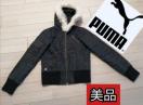 美品★特価★プーマ★ジャケット冬物足長効果抜群ロゴ大活躍必須アイテムブラックフーディ付き