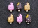 プラパーツ 手芸・アクセサリーパーツ  アイスクリーム 6個セット