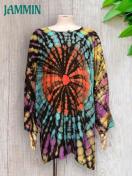 ココナッツボタン付きタイダイクルタ★サイケ★ヒッピー★男女兼用