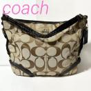 COACH �R�[�` �n���h�o�b�O �V�O�l�`���[ 18903 �u���E���n �L�����o�X ���U�[ ���f�B�[�X