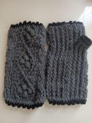 ハンドウォーマー(チャコールグレー×黒)男性用