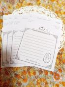 お裾分け☆お花のメモ柄メモ4枚☆