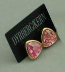 新品 DYRBERG/KERN ゴシックアンティーク調ピンクストーンピアス