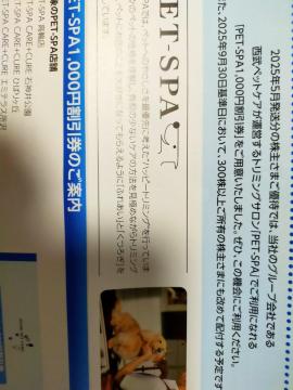 西武HD 株主優待 PET-SPA 1000円割引券 3枚 のURL (2025.11.30まで
