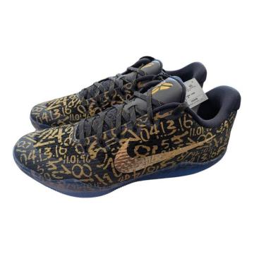 �i�C�L NIKE �R�[�r�[ KOBE �o�X�P�b�g�V���[�Y �u���b�N �S�[���h 34cm �V�i���g�p
