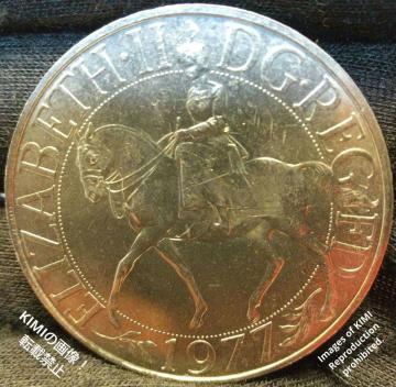 GUxXQ@݈25NLOd݁@1977N@^d݁@a38.4mm ELIZABETH II DG REGFD