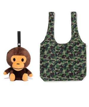 �J���t��CAMO���x�r�[�}�C��BABY MILO PLUSH DOLL ECO BAG�A�x�C�V���O�G�C�vA BATHING APE