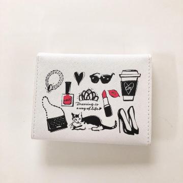 ◆Cocoonist/コクーニスト◆折りたたみミラー★ホワイト*コスメ柄♪