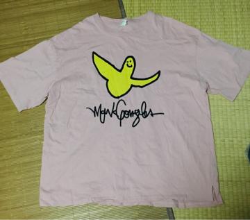 マークゴンザレス・ロゴプリントTシャツ ピンク4L