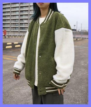 ☆ZIP FIVE☆新品♪軽量防寒!オーバーサイズボアスタジャンLカーキ☆