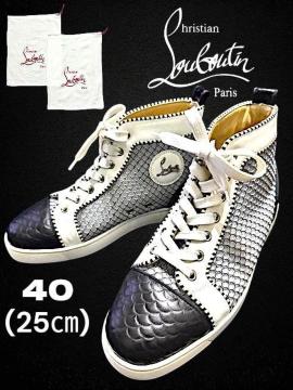 �����i(3�x�g�p�̂�)���N���X�`�������u�^��PIK BOAT FLAT CALF/GG*40(25�p)�X�j�[�J�[*�V���[�Y�C*�j��
