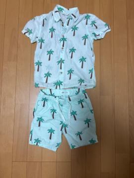 H&M �L�b�Y �p�[���c���[�� �Z�b�g�A�b�v �V���c110(5T) �p���c98(3T) �ĕ�
