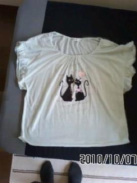 ハート&猫柄バルーンシルエットカットソー