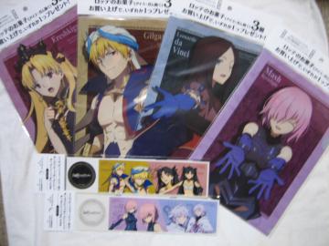 Fate/Grand Order  A4クリアファイル全4種 &ボトルガムステッカー全2種