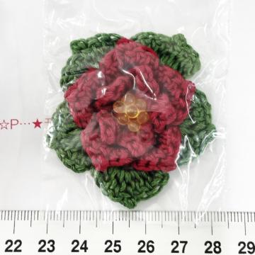 3*ハンドメイド♪ポインセチア風モチーフ 12