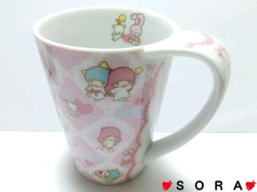 【キキララ リトルツインスターズ】可愛い♪陶磁器 マグカップ