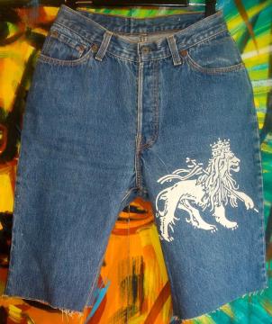 Jah Lion ���C�I�� �J�b�g�I�t�f�j���p���c levis 17501 denim