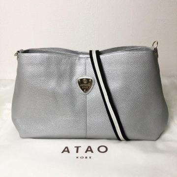 【美品】ATAO アタオ ショルダーバッグ ハンドバッグ 2way エルヴィ 限定カラー ゴールド金具 A4収納可能