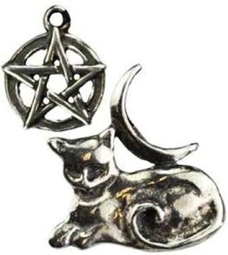 AzureGreen Mystic Moon Cat Amulet_IȌL