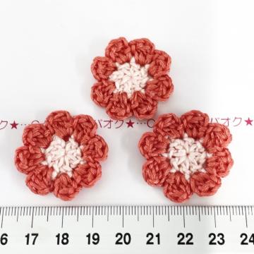 1*ハンドメイド♪花びらよれないお花モチーフ 4