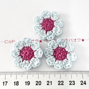 1*ハンドメイド♪花びらよれないお花モチーフ 8