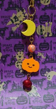 ハンドメイド♪ハロウィン100円チャーム★ストラップE