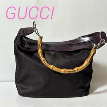 ���i GUCCI �o���u�[ 001 2214 0531 �n���h�o�b�O �����V�����_�[�o�b�O �i�C���� �p�e���g���U�[ �p�[�v��