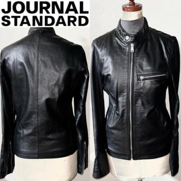 美品 JOURNAL STANDARD ジャーナルスタンダード 定価4万円程 羊革 ラム レザージャケット M シングルライダース