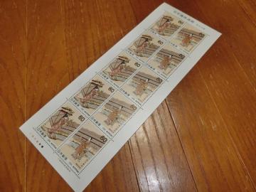 切手シートAA☆見立夕顔 鈴木晴信 60円x10枚