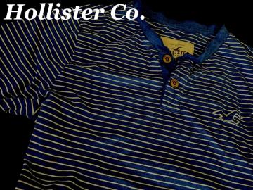 yHollister Co.zzX^[ Vintage Washed w[lbNTVc@XL/Blue~White