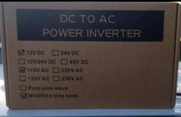 DC TO AC POWER INVERTER 300W 12V DC 110V AC �C�������g �ԍڗp