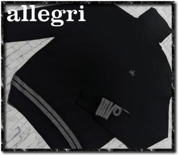 アレグリ 刺繍入りタートルニット 黒