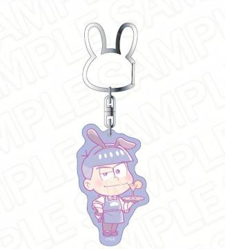 ☆送料無料☆おそ松さん☆バニーボーイ デフォルメver./ホログラムキーホルダー☆カラ松☆新品未開封☆
