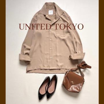 ◆美品◆ユナイテッドトウキョウ◆ビッグシルエットシャツチュニック◆ベージュ◆M