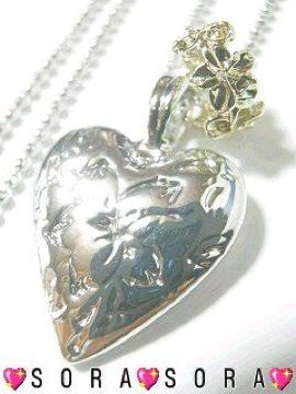 【プラチナ】ハワイアン♪ハートネックレス