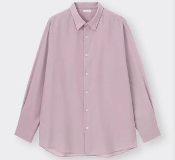 【MENS】GU★イージーケア シアー オーバーサイズ シャツ